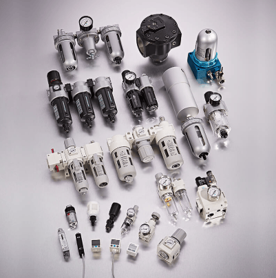 Air preparation units with filters and regulators